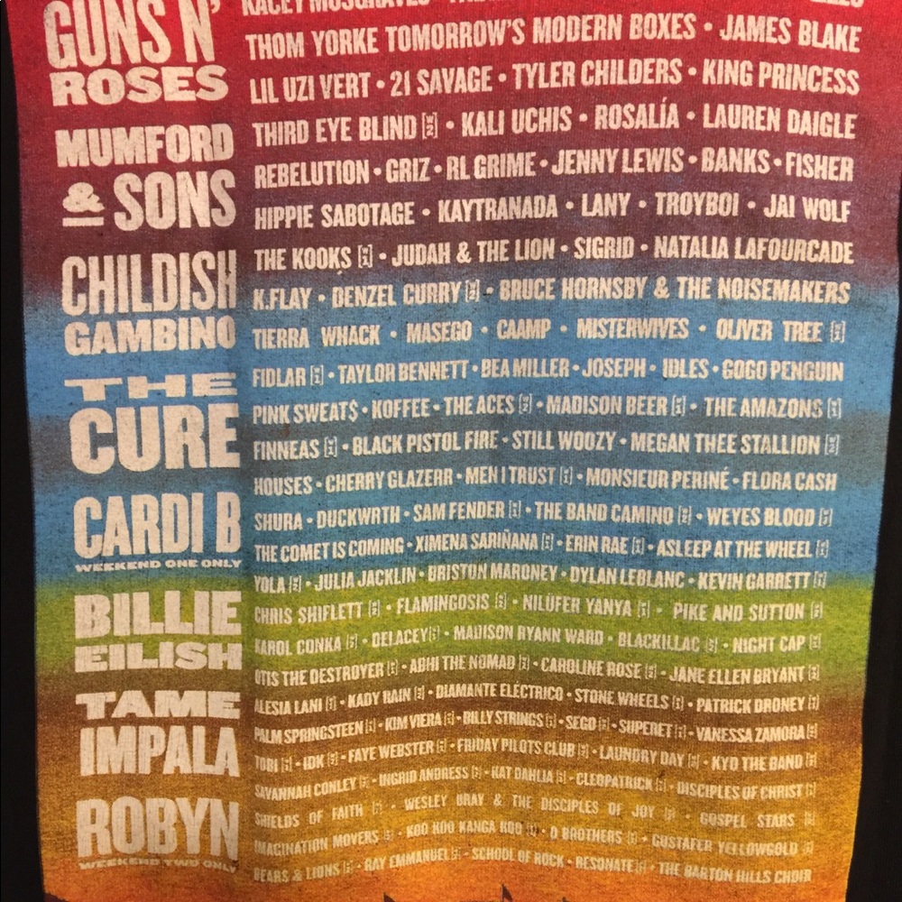 ACL festival Billie Ellish Cardi B Cure Shirt